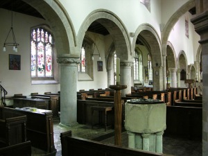 Nave, N arcade, from SW